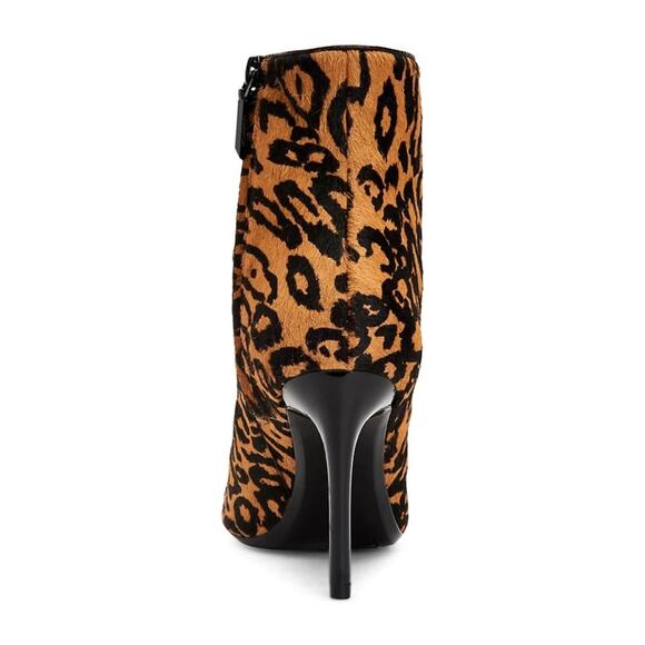 Calvin Klein Ravie Leopard Calf Hair Ankle Stiletto Boots, size 5M ~ NEW - Picture 4 of 8